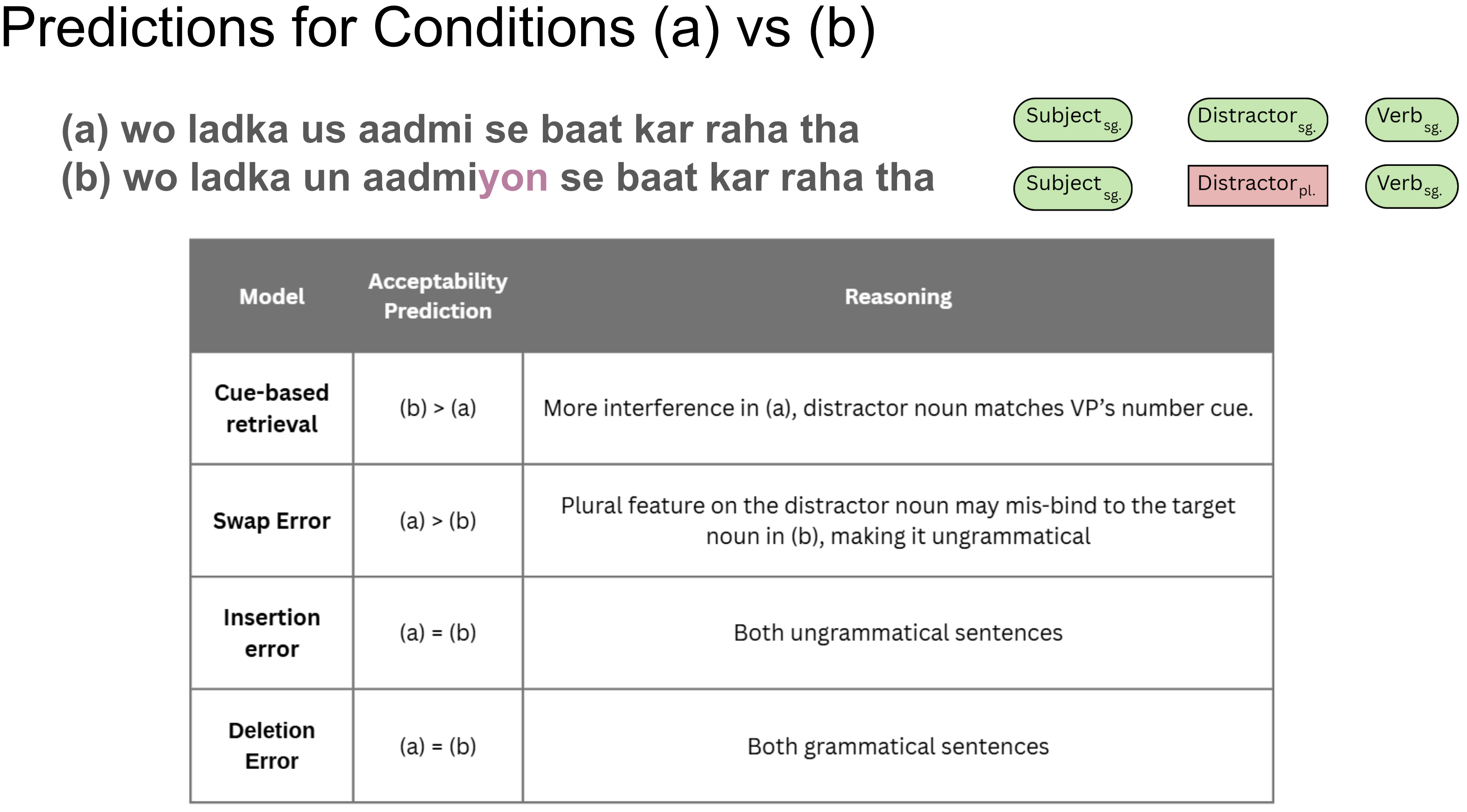 Number-Feature and Noun Representation Distortion in Hindi Sentences